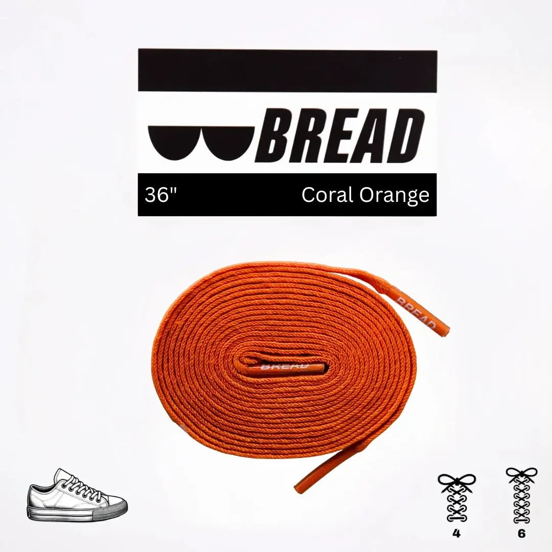 Coral orange elastic shoelace from Plush Fashion Hub, showing its flexible, vibrant design suitable for casual footwear.