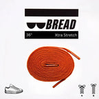 Coral orange elastic shoelace from Plush Fashion Hub with durable, stretchable design for comfortable, secure fit.