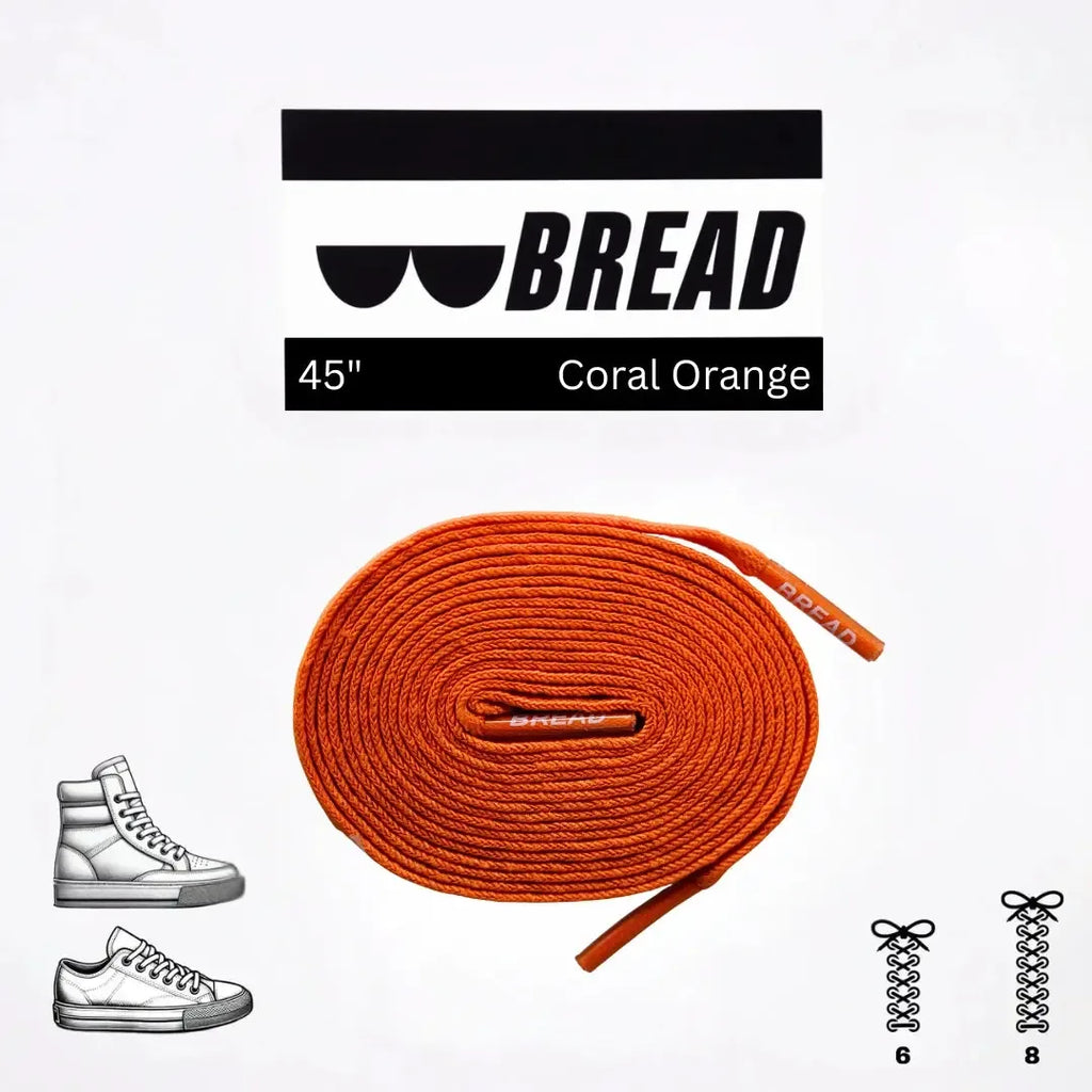 Coral orange elastic shoelace from Plush Fashion Hub with a flexible, stretchy design for casual footwear.