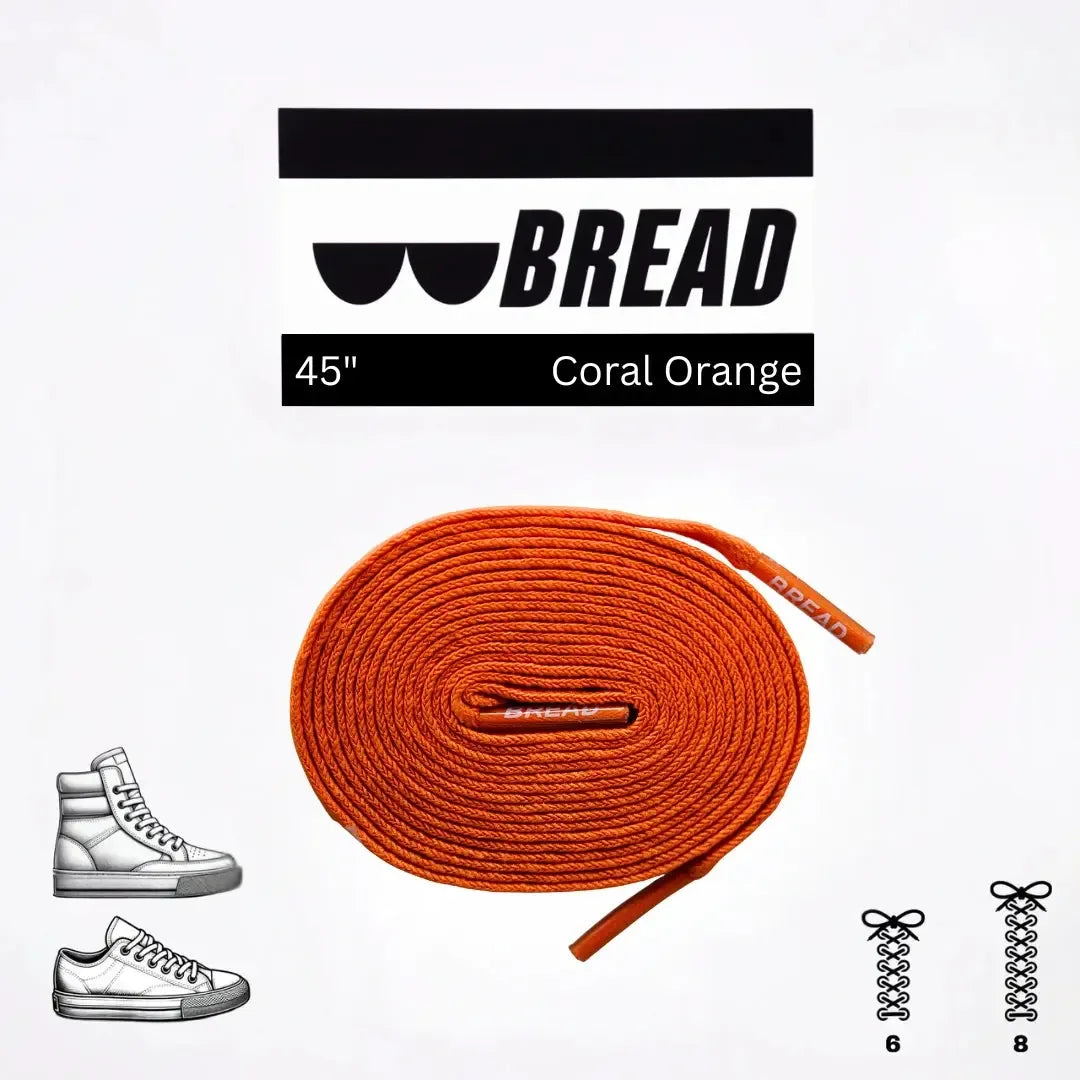 Coral orange elastic shoelace from Plush Fashion Hub with a flexible, stretchy design for casual footwear.