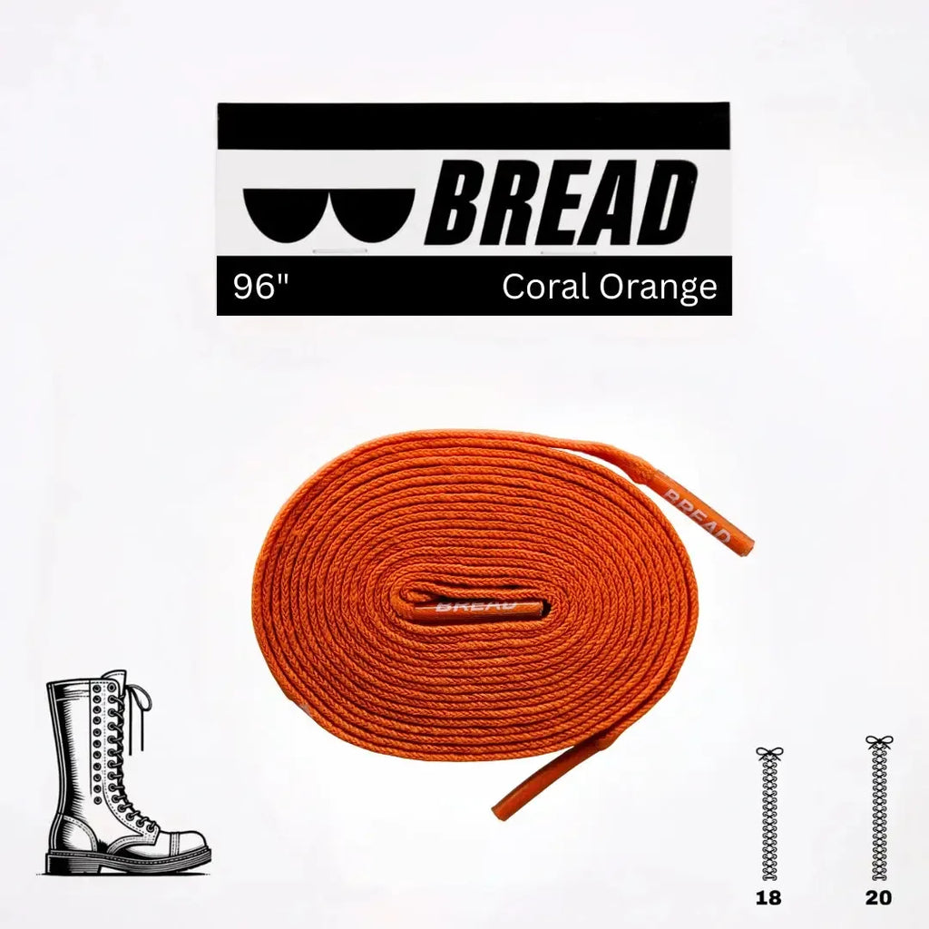 Coral orange elastic shoelace from Plush Fashion Hub, with a close-up view showing its vibrant color and stretchy material.