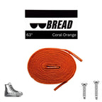 Coral orange elastic shoelaces by Plush Fashion Hub, showing the flexible, colorful laces on a plain background.