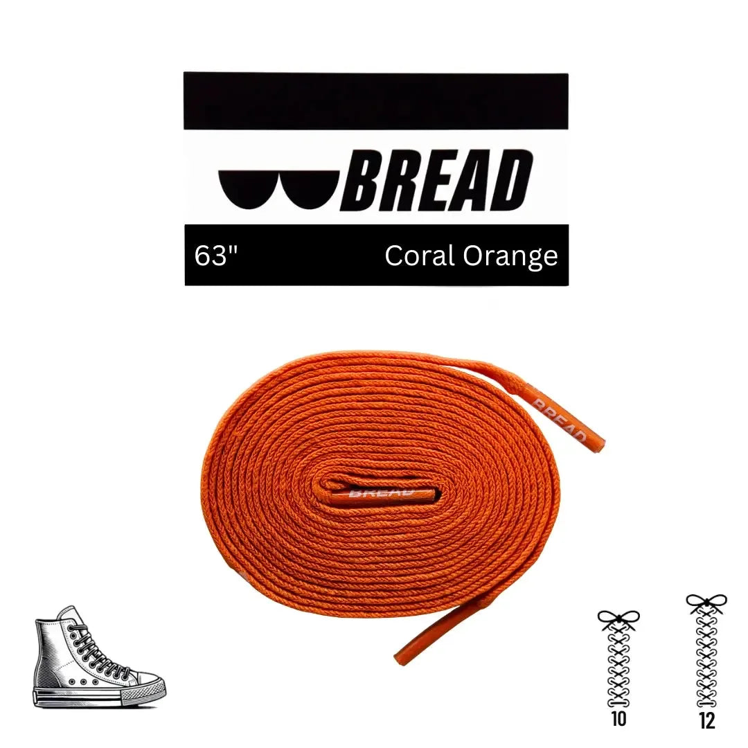 Coral orange elastic shoelaces by Plush Fashion Hub, showing the flexible, colorful laces on a plain background.