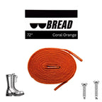 Coral orange elastic shoelace by Plush Fashion Hub, featuring stretchy, comfortable lacing for sneakers or casual shoes.