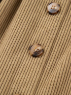 Women's high-waisted corduroy mini skirt with front buttons, stylish and fitted from Plush Fashion Hub.