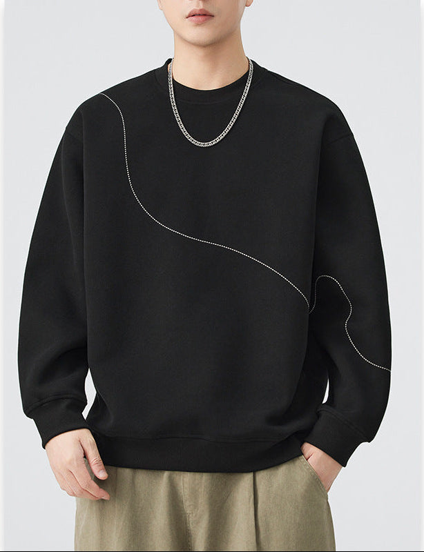 Men's hoodie from eprolo featuring stylish stitching and embroidery, with a comfortable fit and casual design.