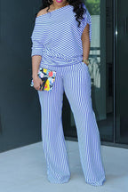 eprolo asymmetrical off-shoulder two-piece top set, stylish tops with one-shoulder design and modern fashion appeal