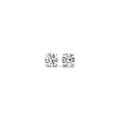 Lab grown round diamond stud earrings in 14k white gold, 1/2 cttw, G/VS2 clarity, with sparkling diamond accents.