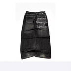 Retro Washed Wide-Leg Denim Pants