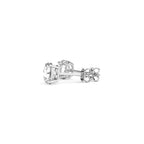 Two IGI lab-grown round diamond stud earrings in 14k white gold, G/VS2 clarity, sparkling jewelry from Plush Fashion Hub.