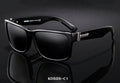 Men's polarized sport sunglasses with UV400 protection and square frame by FitiqueFit, shown in a close-up image.