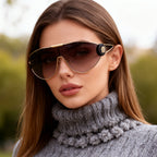 Women's full-frame sports aviator sunglasses by FitiqueFit with integrated UV protection lenses, stylish and functional eyewear.
