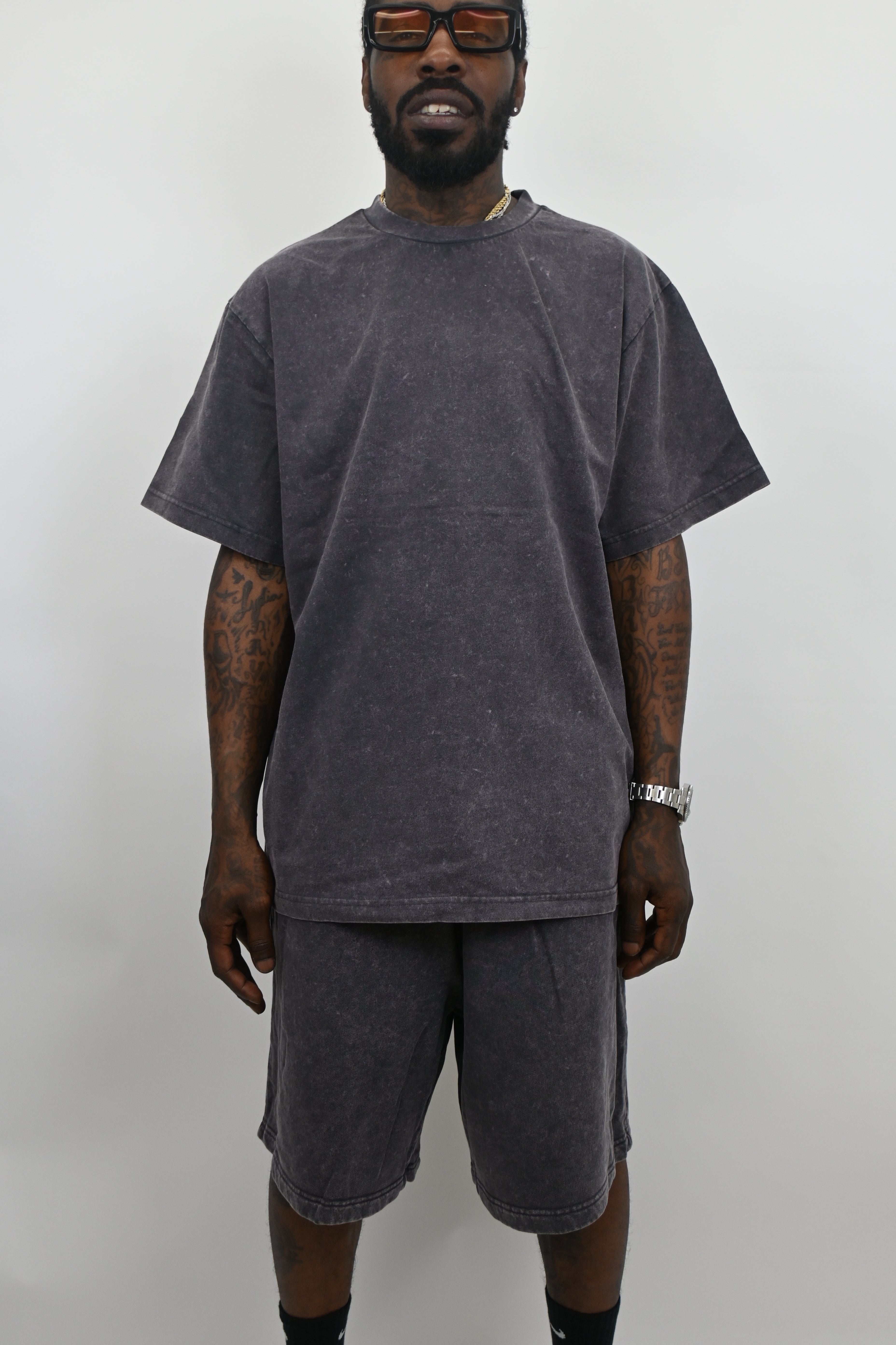Stone washed sets by ARMOR JEANS featuring casual clothing with a relaxed, distressed denim look and stylish design.