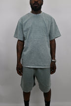 Stone washed denim sets by ARMOR JEANS featuring casual, comfortable matching outfits with a relaxed, stylish look.