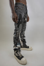 ARMOR JEANS RM204SK graphic printed stacked jeans showing colorful, bold graphic designs and stylish tapered fit.