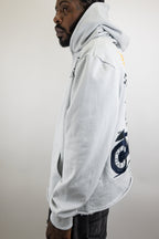 ARMOR JEANS RM1181C Moto Cropped Hoodie, black outerwear with a zip-up front and motorcycle-inspired design.