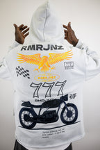 ARMOR JEANS RM1181C Moto Cropped Hoodie, stylish black outerwear with a modern cropped design and moto-inspired details.