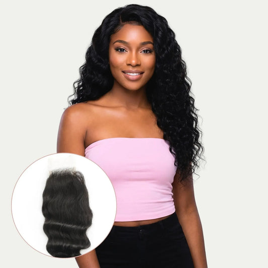 Deep Wave 2x6 HD Lace Human Hair Closure - Plush Fashion Hub