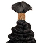 Deep Wave Bulk 100% Human Braiding Hair - Plush Fashion Hub