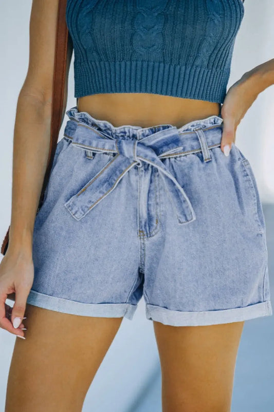 Denim Slouch Waist Shorts Pretty Little Patriot