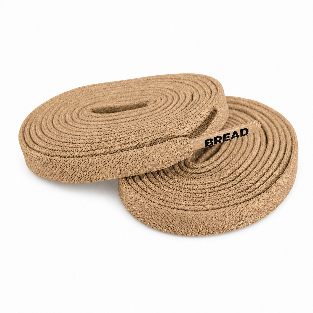 Desert tan elastic shoelaces by Plush Fashion Hub, showing a close-up of the stretchy, durable laces on a neutral background.