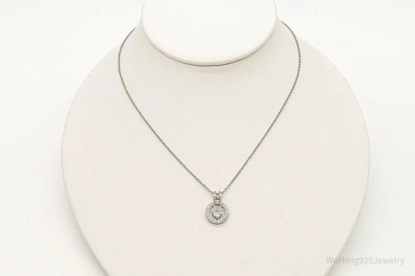 Designer Ryze Cubic Zirconia Sterling Silver Necklace - Plush Fashion Hub