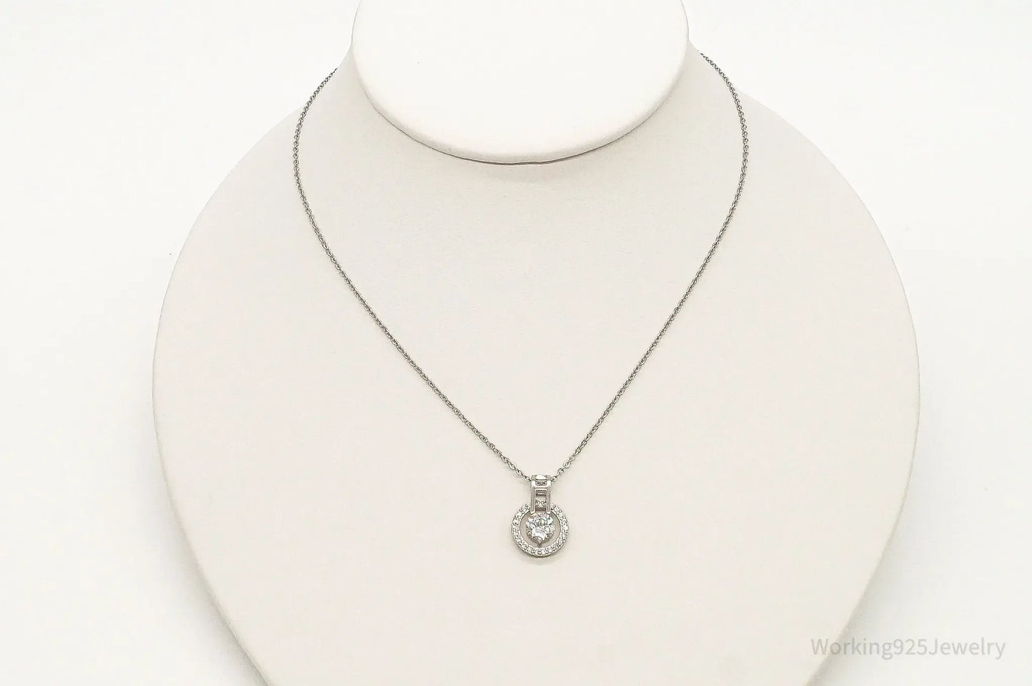 Designer Ryze Cubic Zirconia Sterling Silver Necklace - Plush Fashion Hub