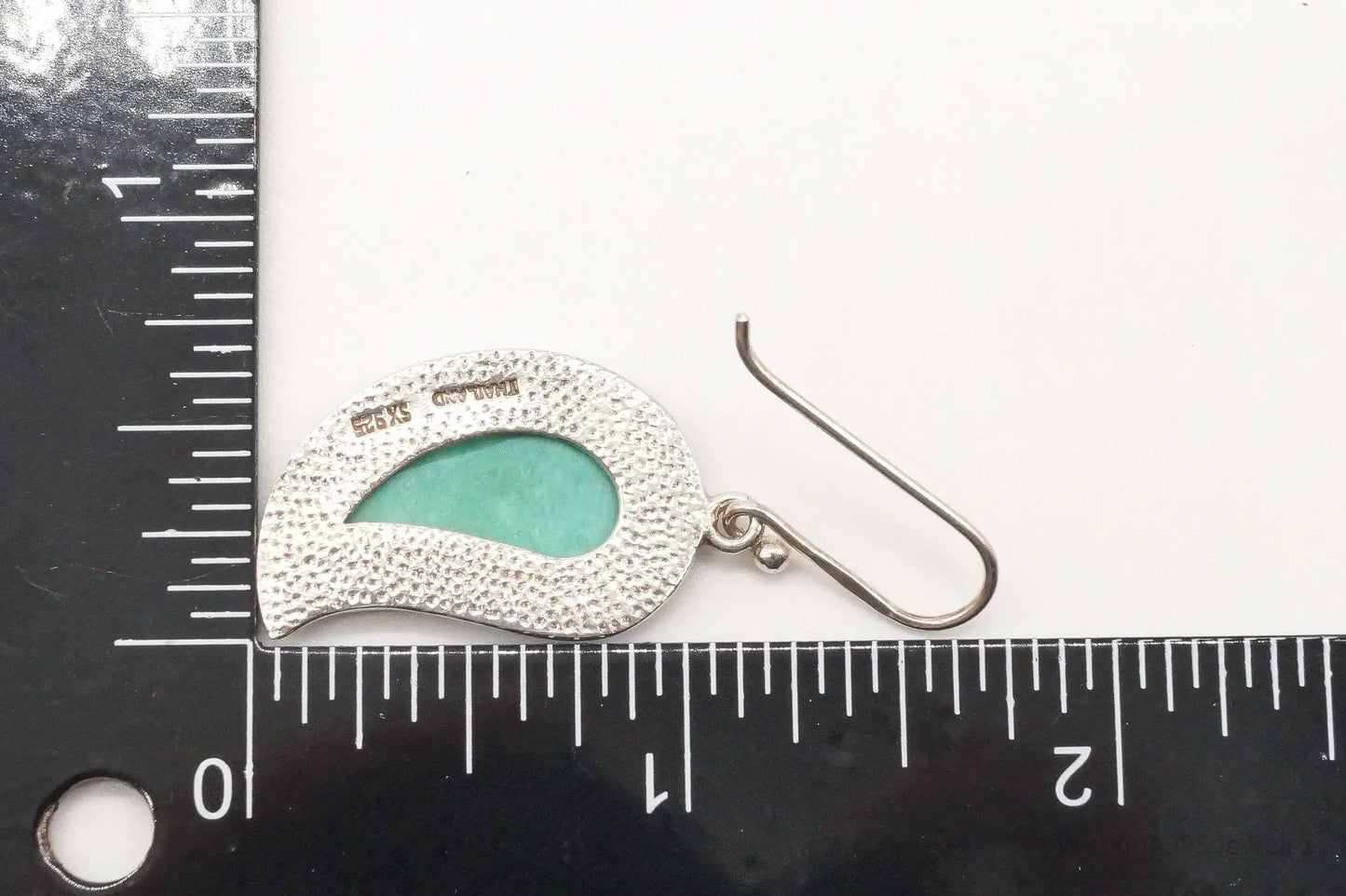 Designer SX Turquoise Sterling Silver Earrings - Plush Fashion Hub