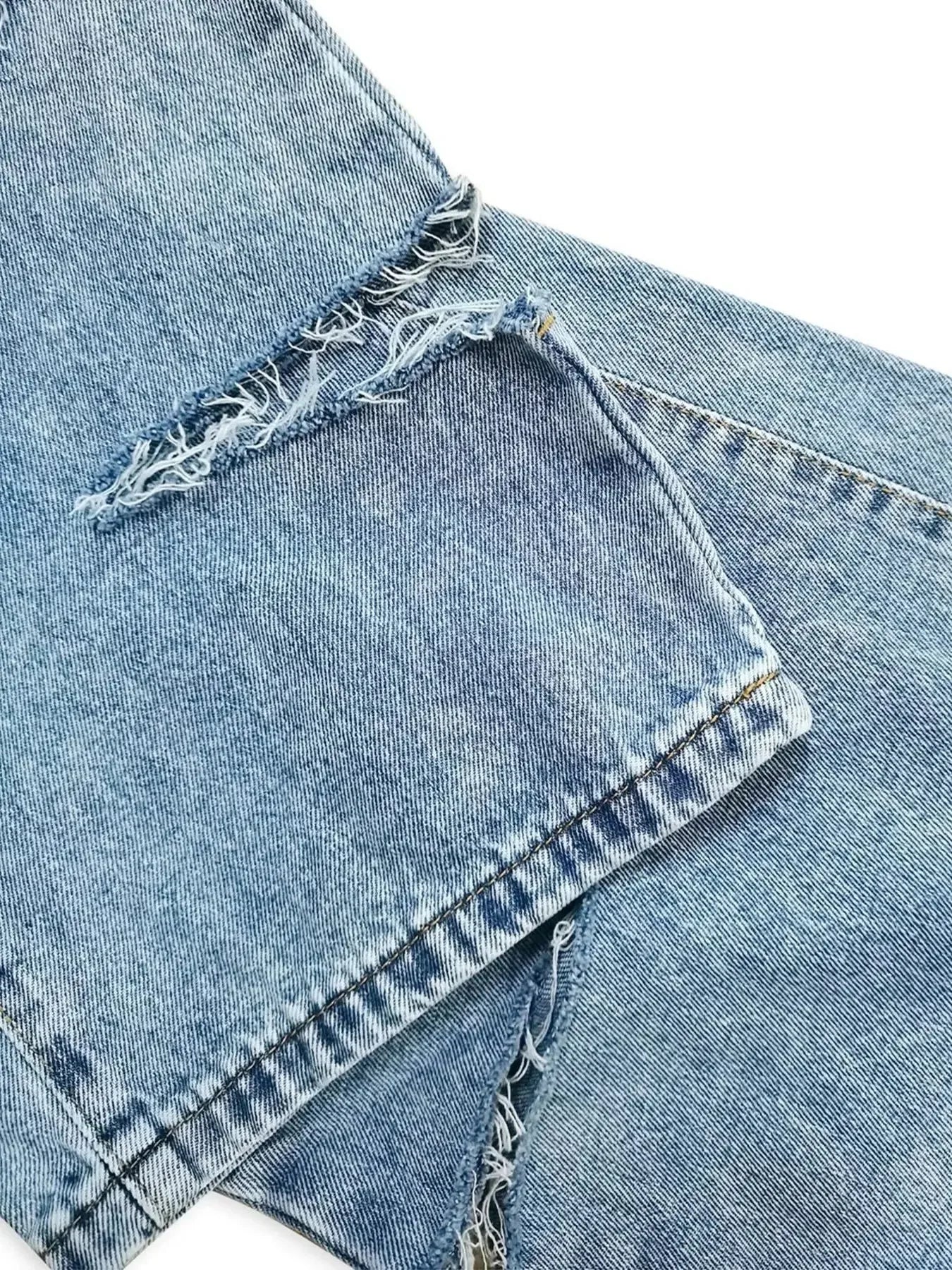 Distressed Wide Leg Jeans - Plush Fashion Hub