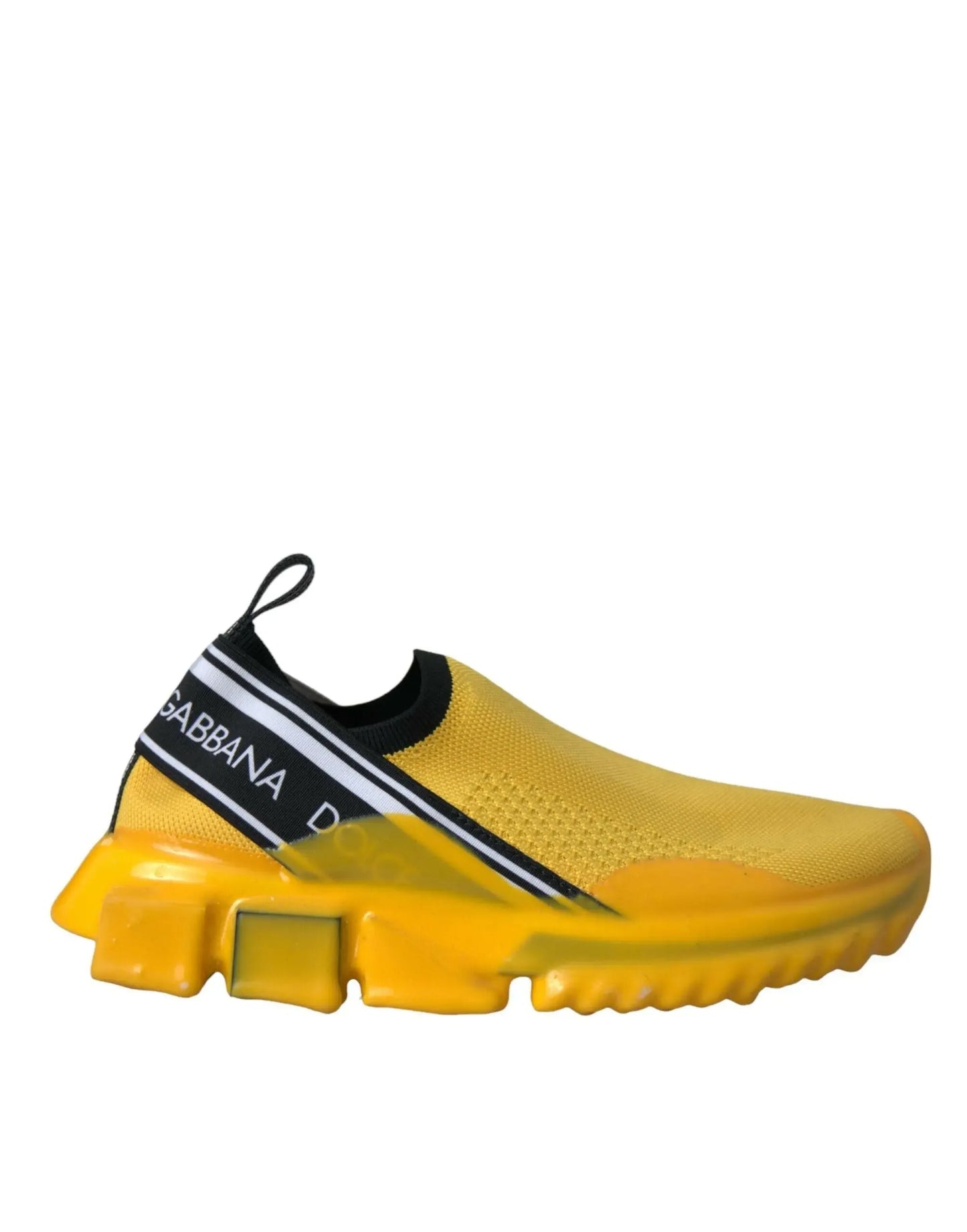 Dolce & Gabbana Yellow Sorrento Slip On Sneakers Women Shoes - Plush Fashion Hub