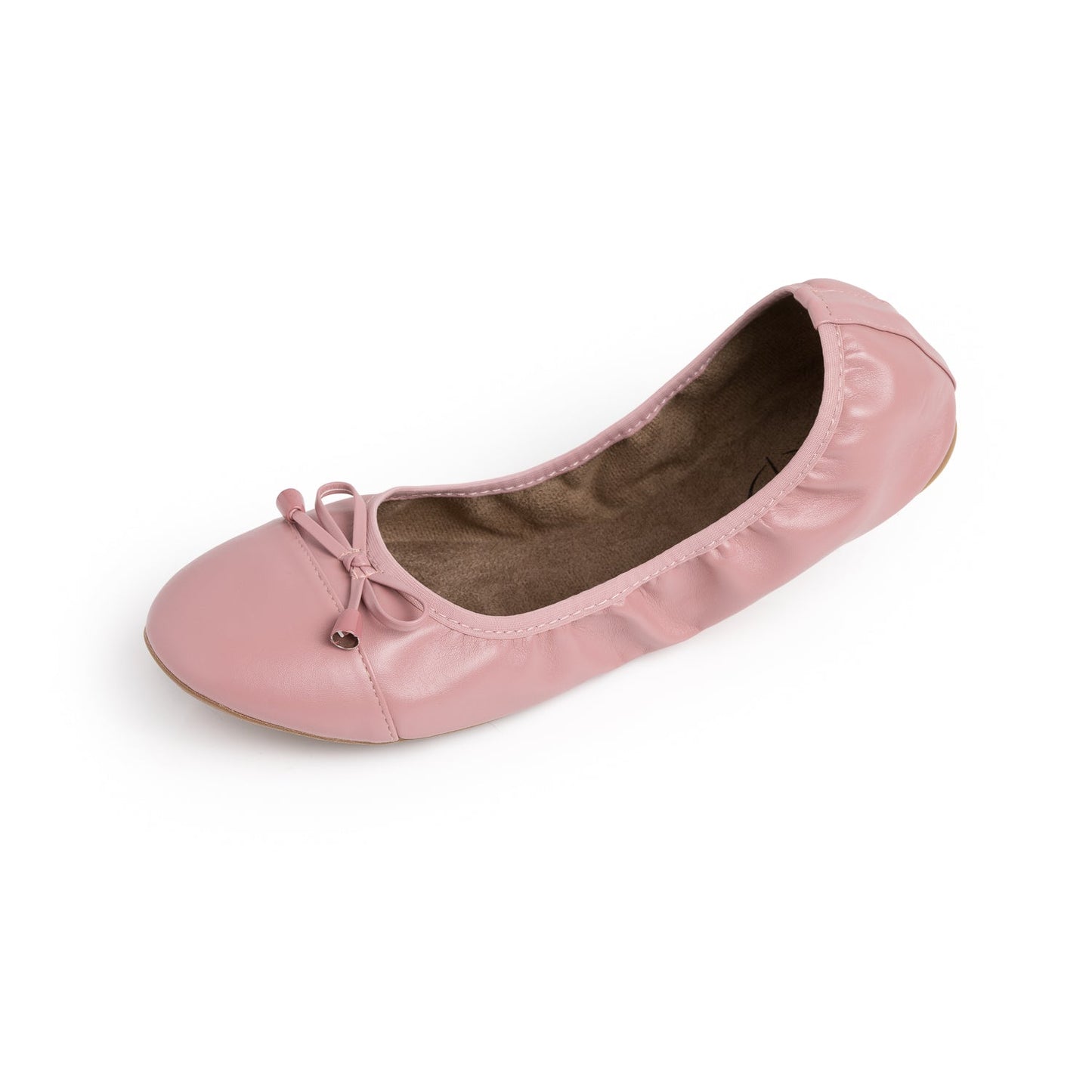 Pair of plush fashion hub dusty rose flats shoes with a sleek, comfortable design perfect for casual or dressy wear.
