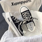 Women’s FitiqueFit platform canvas chunky sneakers with height-increasing design, casual trainers with white and beige color details.