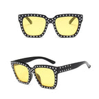 Women’s sunglasses with crystal decoration by FitiqueFit, stylish eyewear featuring a fashionable design and UV protection.
