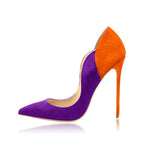 Elegant color-block stiletto pumps by eprolo featuring sleek heel design and vibrant color contrast for fashionable footwear.