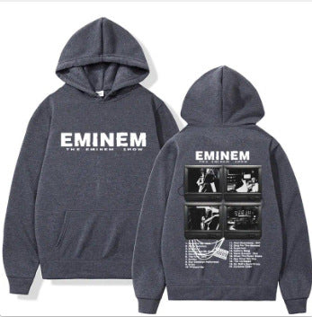 Unisex Eminem World Tour hoodie by eprolo featuring bold graphic print and comfortable fabric, casual streetwear style.