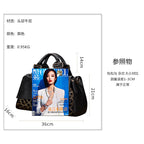 Chic Genuine Leather Large Capacity Handbag Women's Bag Fashion Leopard Print Tote Bag Soft Leather Lady Bag