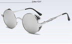 Fashion polarized steampunk sunglasses from FitiqueFit with metal frames and tinted lenses, stylish eye wear for bold fashion statements.