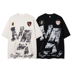 Women's Casual Loose Fit Round Neck Letter Print Short Sleeve T-Shirt