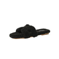 Rainbow Lamb Fur Suede Slide Sandals