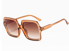 Retro gradient oversized men's sunglasses by FitiqueFit, featuring stylish eye wear with vibrant gradient lenses.