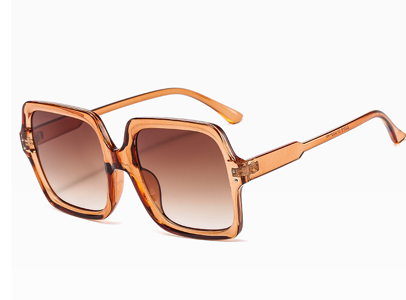 Retro gradient oversized men's sunglasses by FitiqueFit, featuring stylish eye wear with vibrant gradient lenses.