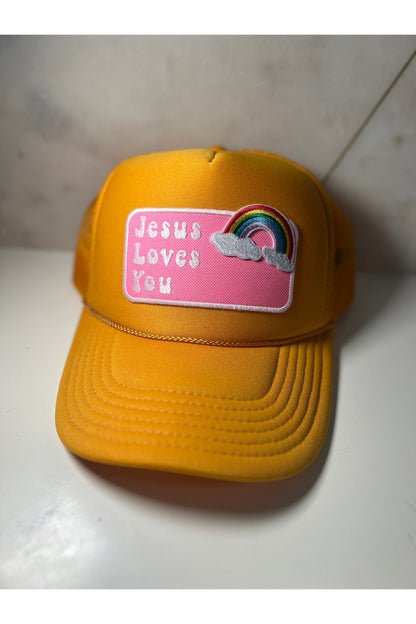 Jesus Loves You vintage trucker hat Pretty Little Patriot