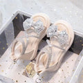 Girls' summer sandals with rhinestones by Trendy Attic Store01, featuring open-toe design and decorative embellishments.