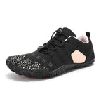 Plush Fashion Hub breathable mesh athletic sneakers for women with elastic lock laces, lightweight and comfortable footwear.