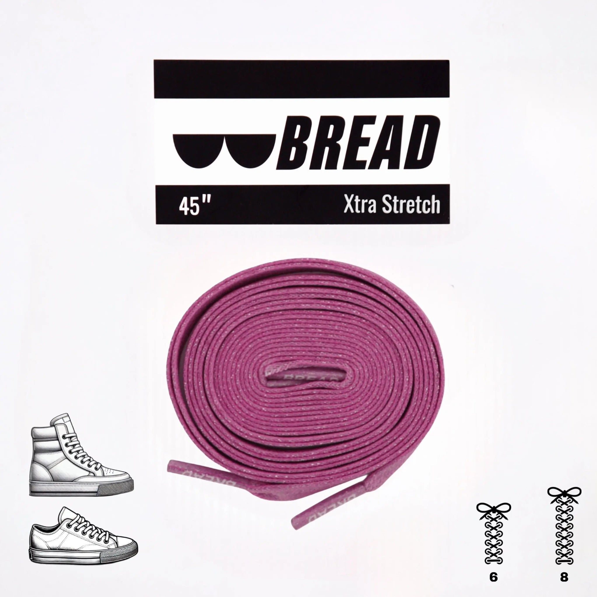 Pink elastic shoelace from Plush Fashion Hub, showing a close-up of the flexible, vibrant pink laces on a shoe.