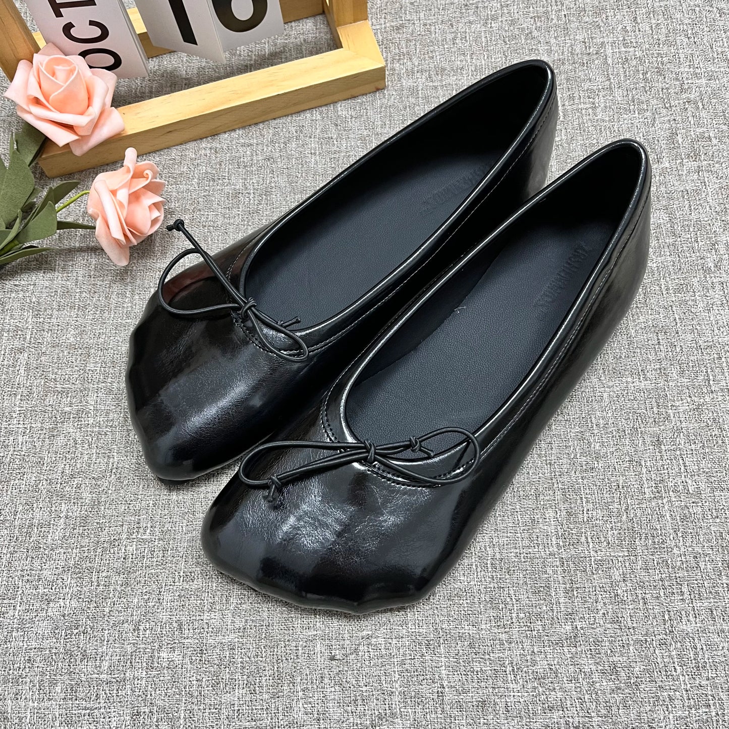 Black and silver round toe slip-on loafers by Plush Fashion Hub, stylish men's footwear with sleek design and comfortable fit.