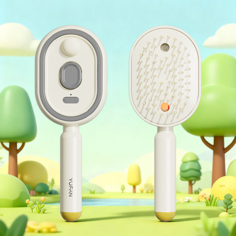 eprolo electric steam hair brush with mist, ionic straightening comb for smooth, shiny hair and less breakage, styling tool