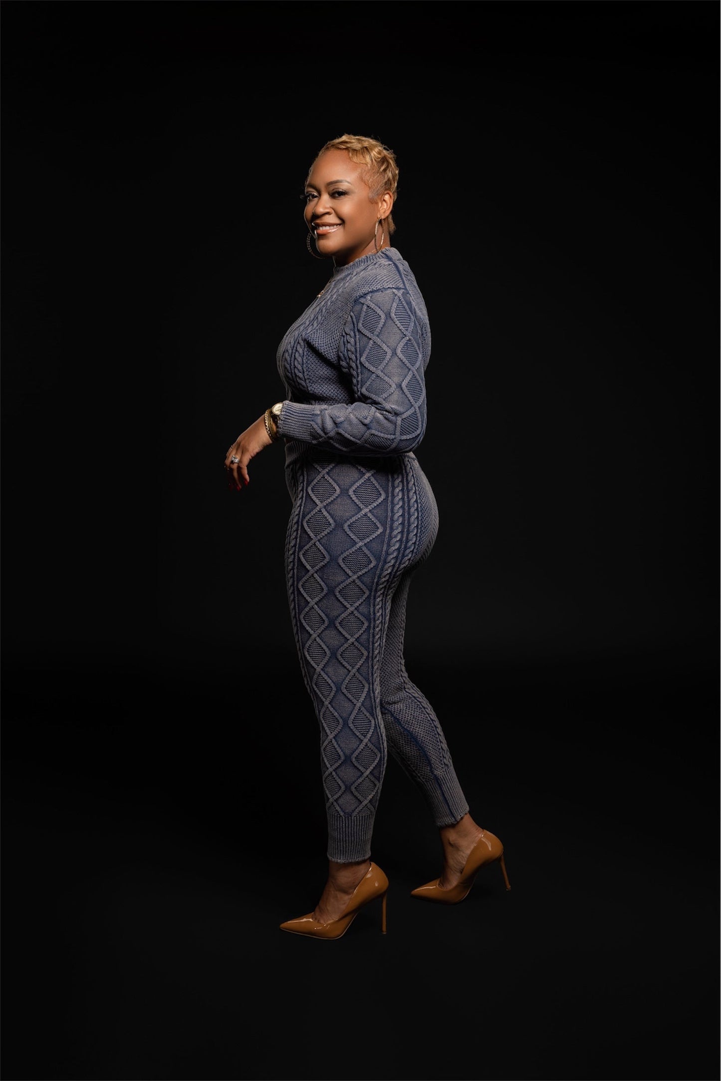 Mineral Wash Chunky Cable Knit Set - 2 Color Options The Bella Noire Store