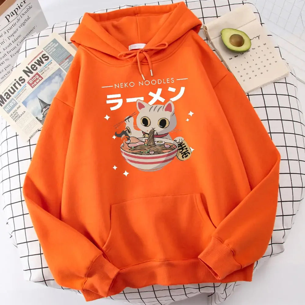 Fashion Cat Print Women's Pullover - Plush Fashion Hub