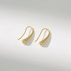 Elegant minimalist drop earrings in lightweight sterling silver, designed for ladies by Plush Fashion Hub.